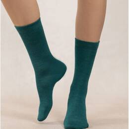 Chaussettes Laine & Soie Jersey : Coloris - Bleu