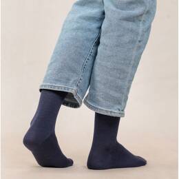 Chaussettes Laine & Soie Jersey : Coloris - Encre
