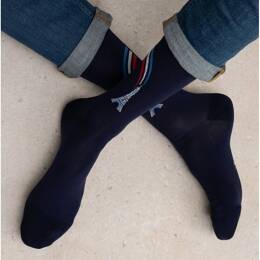 Chaussette coton Tour Eiffel : Coloris - Encre