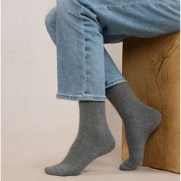 Chaussettes Cachemire Unies : Coloris - Gris flanelle