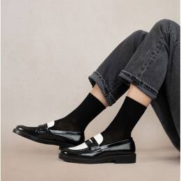 Duo chaussettes fleur de peau : Coloris - Noir/Noir