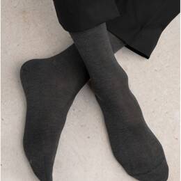 Chaussettes Fines 100% fil d'Écosse : Coloris - Anthracite - Homme