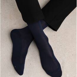 Chaussettes soie unies : Coloris - Marine