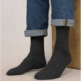 Chaussettes Cachemire Laine Unies : Coloris - Anthracite
