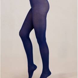Collant 97% Coton Veloute : Coloris - Bleu lapis
