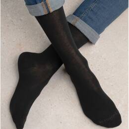 Duo Chaussettes Pur Coton : Coloris - Noir/Noir - Homme