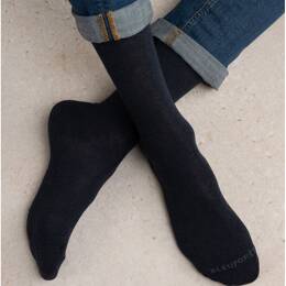 Duo Chaussettes Pur Coton : Coloris - Encre - Homme