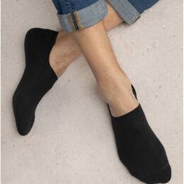 Duo Chaussettes Invisibles Coton  : Coloris - Noir/Noir - Homme