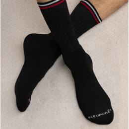 Chaussettes de Sport à Côtes : Coloris - Noir - Homme