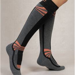 Mi-bas Ski  : Coloris - Gris - Femme