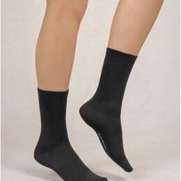 Chaussettes Sport À Côtes : Coloris - Noir - Femme