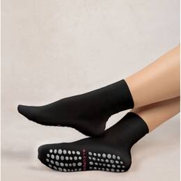 Chaussettes Courtes Anti-Dérapantes : Coloris - Noir - Femme