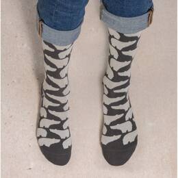 Chaussettes Motif Ours : Coloris - Anthracite - Homme