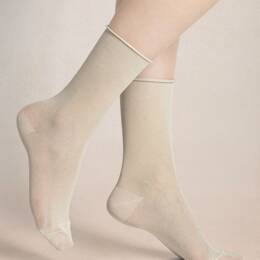 Duo chaussettes fleur de peau : Coloris - Sahara/Sahara