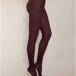 Collant 97% Coton Veloute : Coloris - Prune