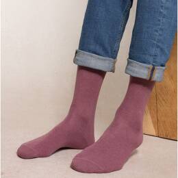 Chaussettes Cachemire Laine Unies : Coloris - Vieux rose