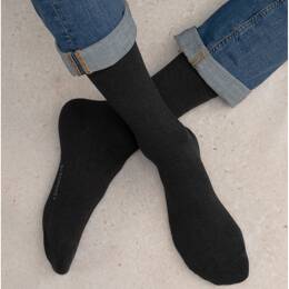 Chaussette Coton D'Egypte Cachemire : Coloris - Noir - Homme