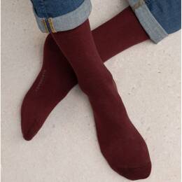 Chaussette Coton D'Egypte Cachemire : Coloris - Bordeaux - Homme