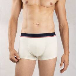 Boxer coton biologique : Coloris - Ecru