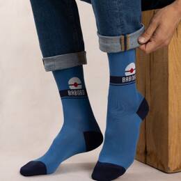 Chaussettes coton babord tribord : Coloris - Bleu