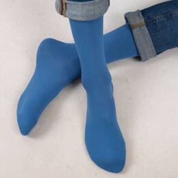 Chaussettes Coton d'Égypte : Coloris - Azur