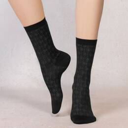 Chaussettes soie ecailles : Coloris - Noir