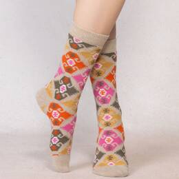 Chaussettes cachemire tapisserie : Coloris - Cordage