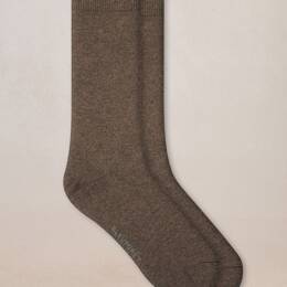 Chaussette Coton D'Egypte Cachemire : Coloris - Marron chiné