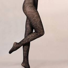 Collant baroque 30D : Coloris - Noir
