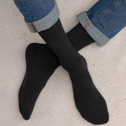 Chaussette Coton D'Egypte Cachemire : Coloris - Noir