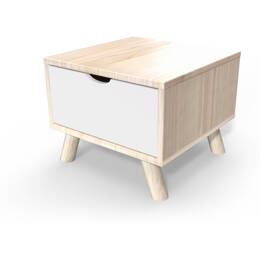 Table de chevet Scandinave bois Viking + tiroir