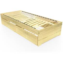 Lit 90x190 simple avec tiroirs de rangement Malo list: 90x190|90x190
