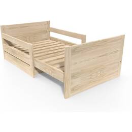 Lit évolutif enfant avec tiroir bois 90 x (140/170/200)