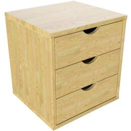 Caisson à tiroirs 3 en bois massif