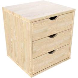 Caisson à tiroirs 3 en bois massif