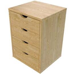 Caisson à tiroirs 4 en bois massif