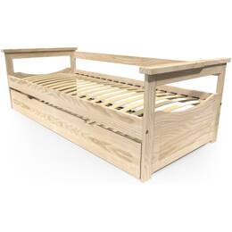 Lit Gigogne 80x190 Topaze en Pin massif 80x190