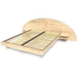 Lit 2 places bois 140x190 avec tête et chevets ARC 140x190