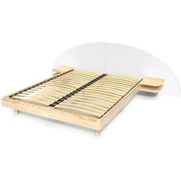 Lit 2 places bois 140x190 avec tête et chevets ARC 140x190