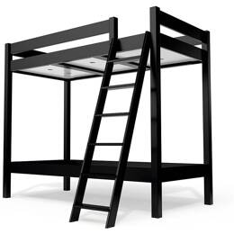 Lit superposé 2 places 90x190 échelle inclinée bois ABC 90x190