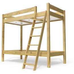 Lit superposé 2 places 90x190 échelle inclinée bois ABC 90x190