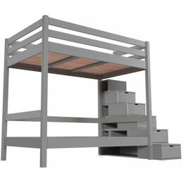Lit superposé avec rangement Sylvia 120x200 pour adultes 120x200
