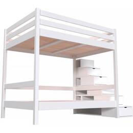 Lit superposé avec rangement Sylvia 140x200 140x200