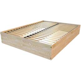 Lit coffre 2 places bois massif robuste - 160x200 160x200