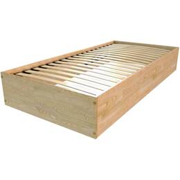 Lit coffre 90x200 - 1 place bois massif 90x200