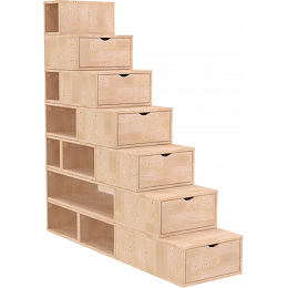 Escalier cube de rangement hauteur 175 cm