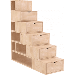 Escalier cube de rangement hauteur 150cm