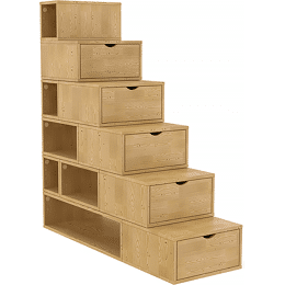Escalier cube de rangement hauteur 150cm