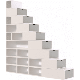 Escalier cube de rangement hauteur 225 cm