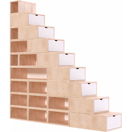 Escalier cube de rangement hauteur 225 cm